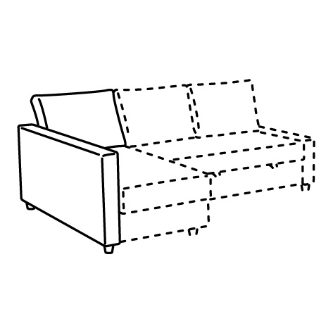 FRIHETEN Reposabrazos chaiselongue 