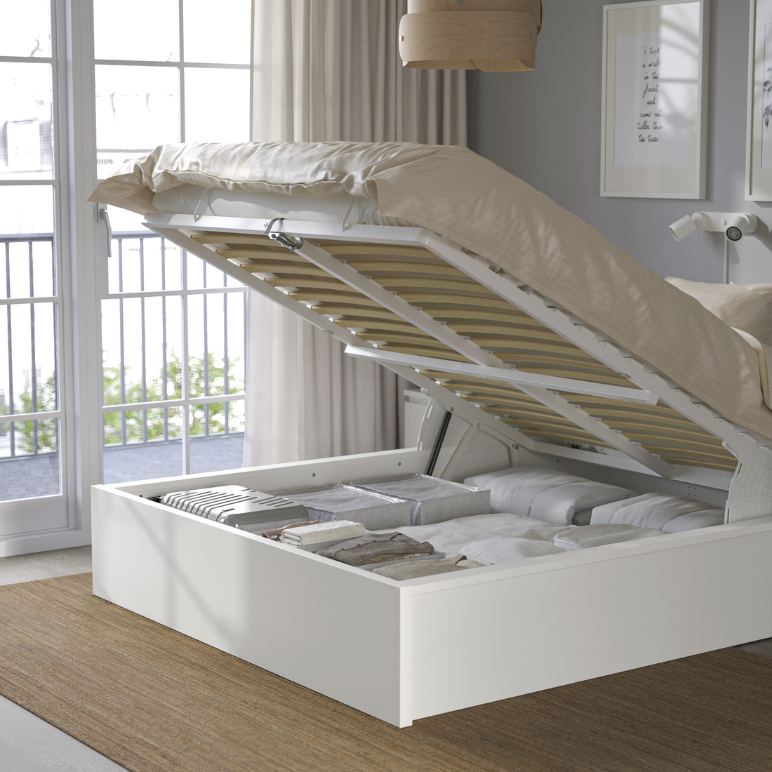 MALM, Ottoman bed. 3 of 6 open dialog