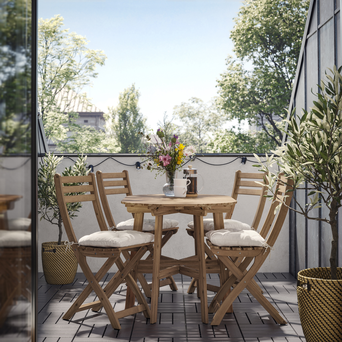 ASKHOLMEN, gateleg table outdoor. 2 of 5 open dialog