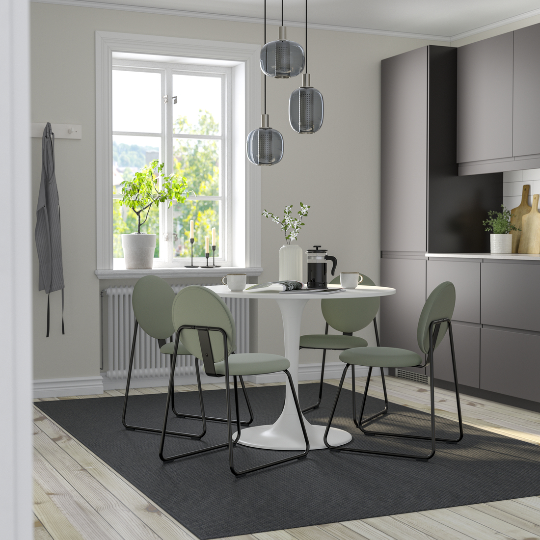 DOCKSTA, round dining table. 4 of 7 open dialog