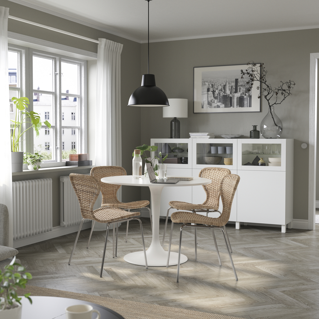 DOCKSTA, round dining table. 5 of 7 open dialog