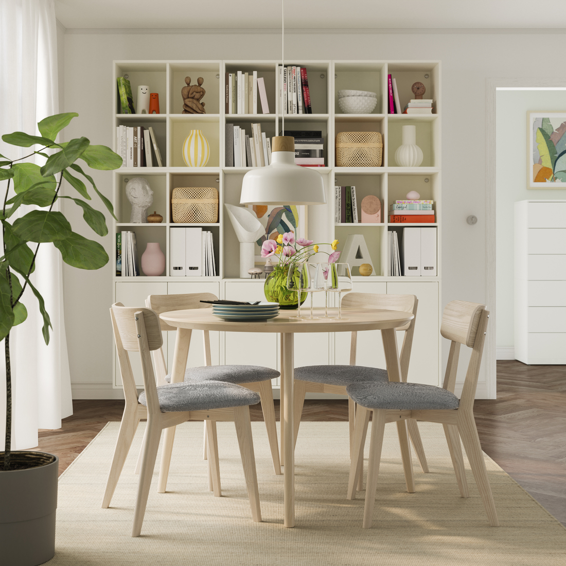 LISABO, round  dinig table. 3 of 8 open dialog