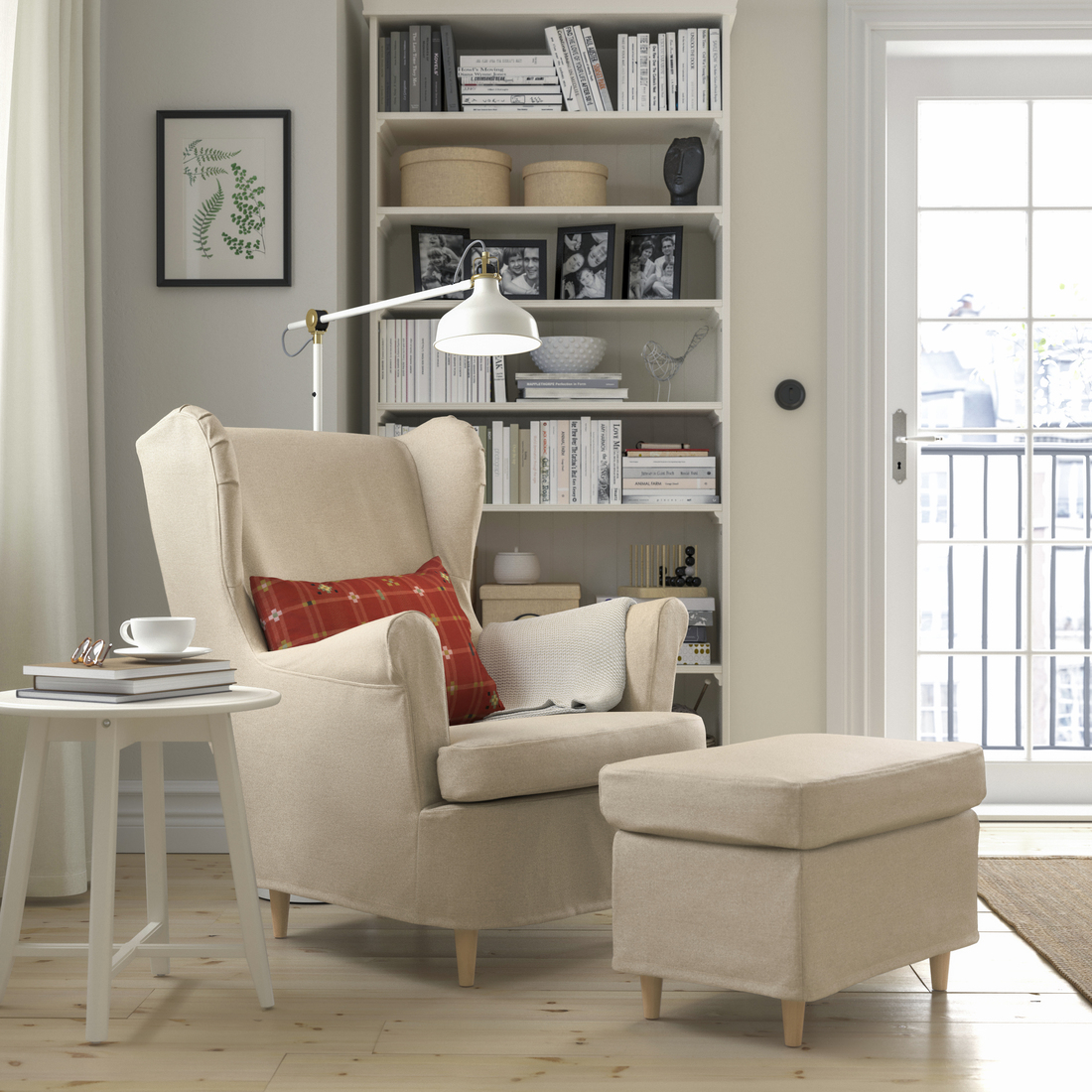 STRANDMON, sillón orejero con funda extra adicional. 3 de 5 abrir diálogo