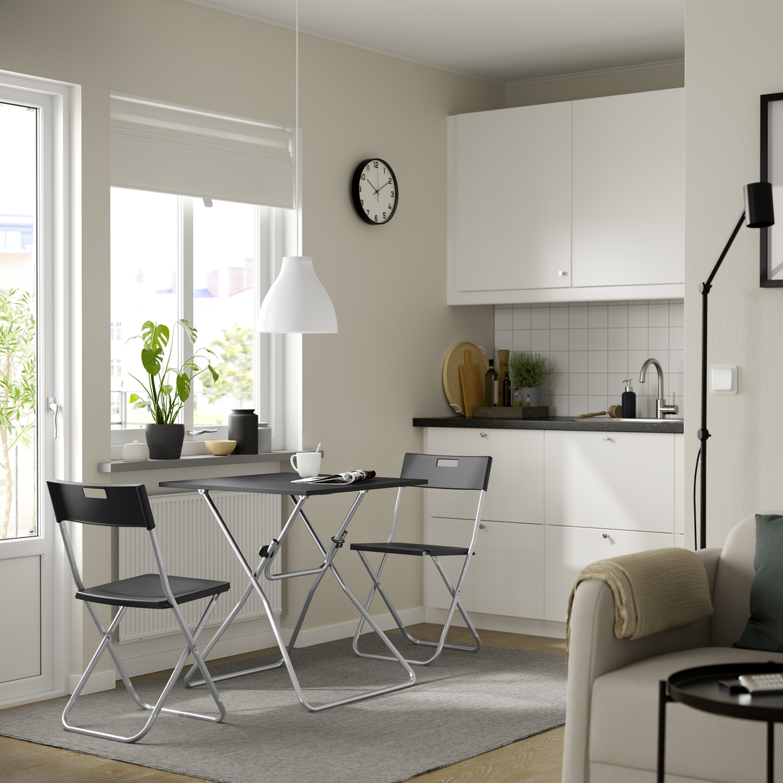 GUNDE, folding dining table. 3 of 7 open dialog