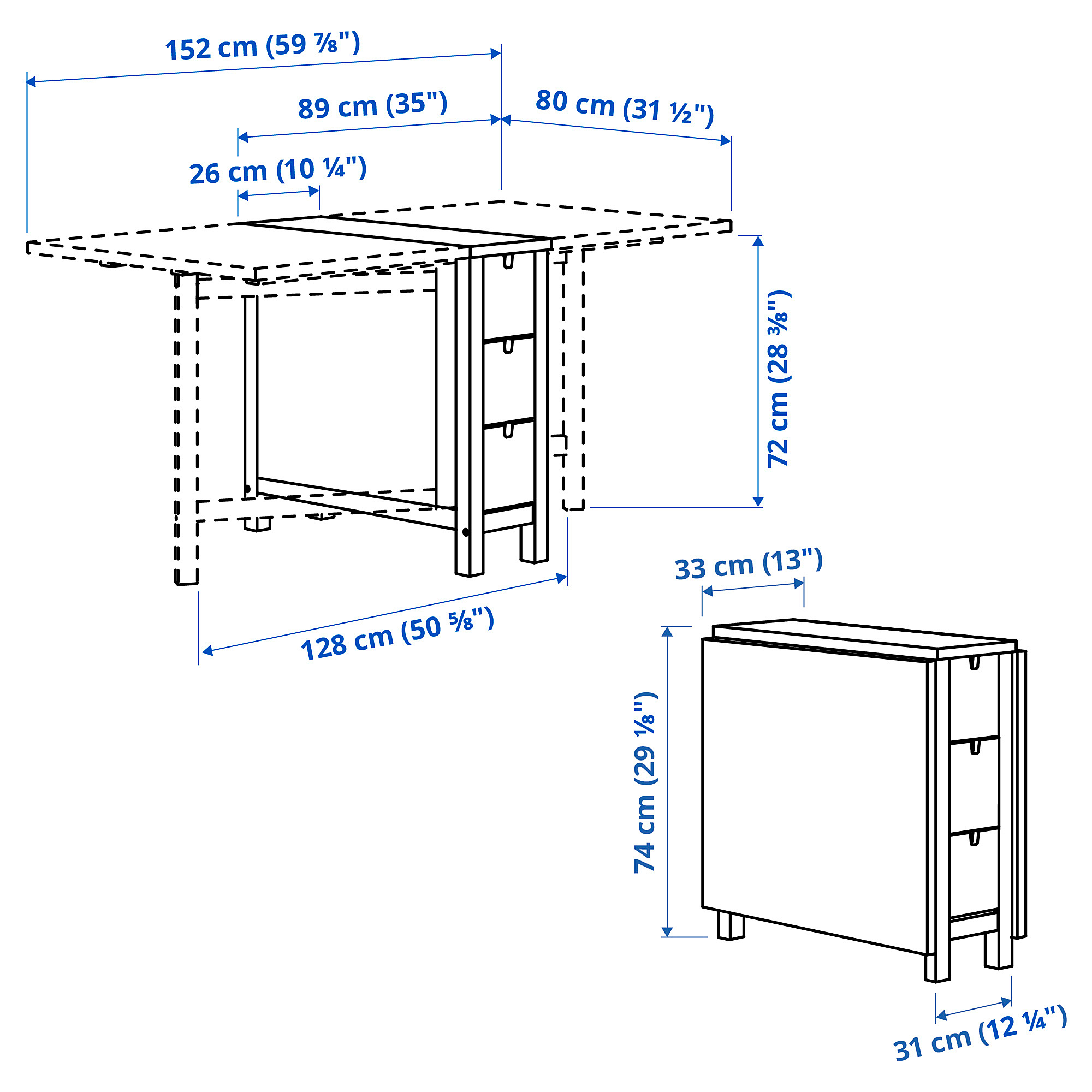 NORDEN, mesa de comedor ala abatible. 7 de 7 abrir diálogo