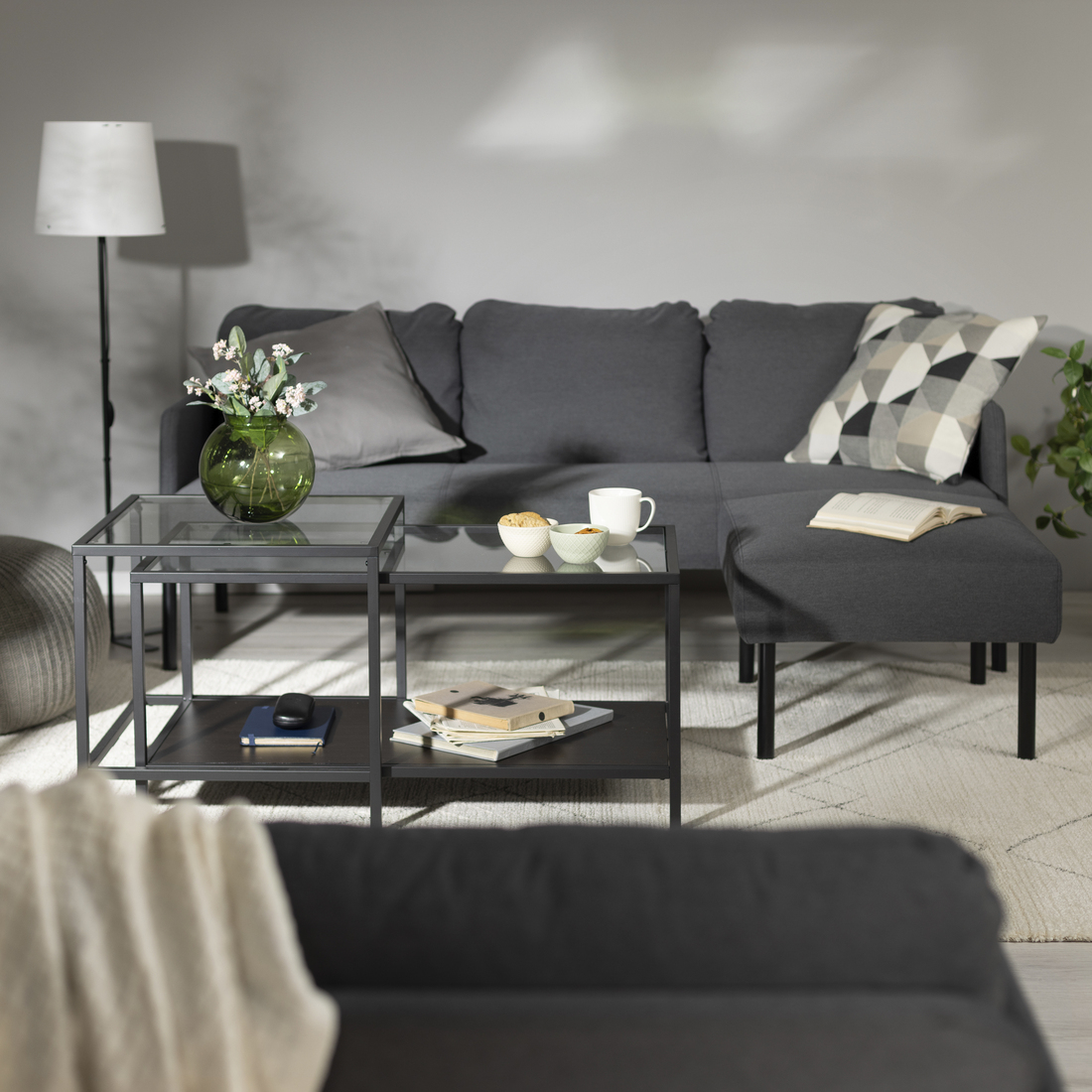 GLOSTAD, sofá 3 plazas con chaiselongue. 4 de 8 abrir diálogo