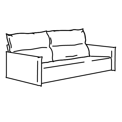 MANNARP 3 seat sofa frame 