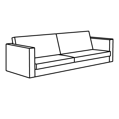 SALTSJÖBADEN 3 seat sofa frame 
