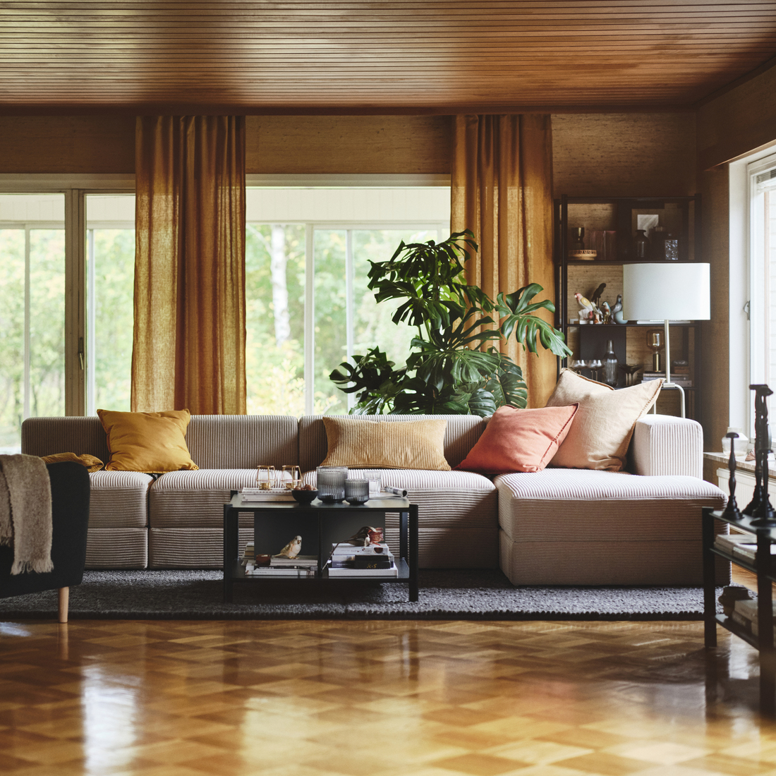 JÄTTEBO, sofá modular de 4,5 plazas con chaiselongue derecho. 3 de 9 abrir diálogo
