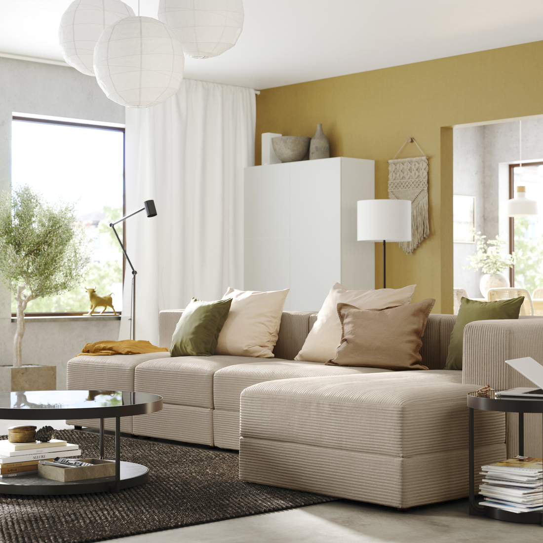 JÄTTEBO, sofá modular de 4,5 plazas con chaiselongue derecho. 2 de 9 abrir diálogo