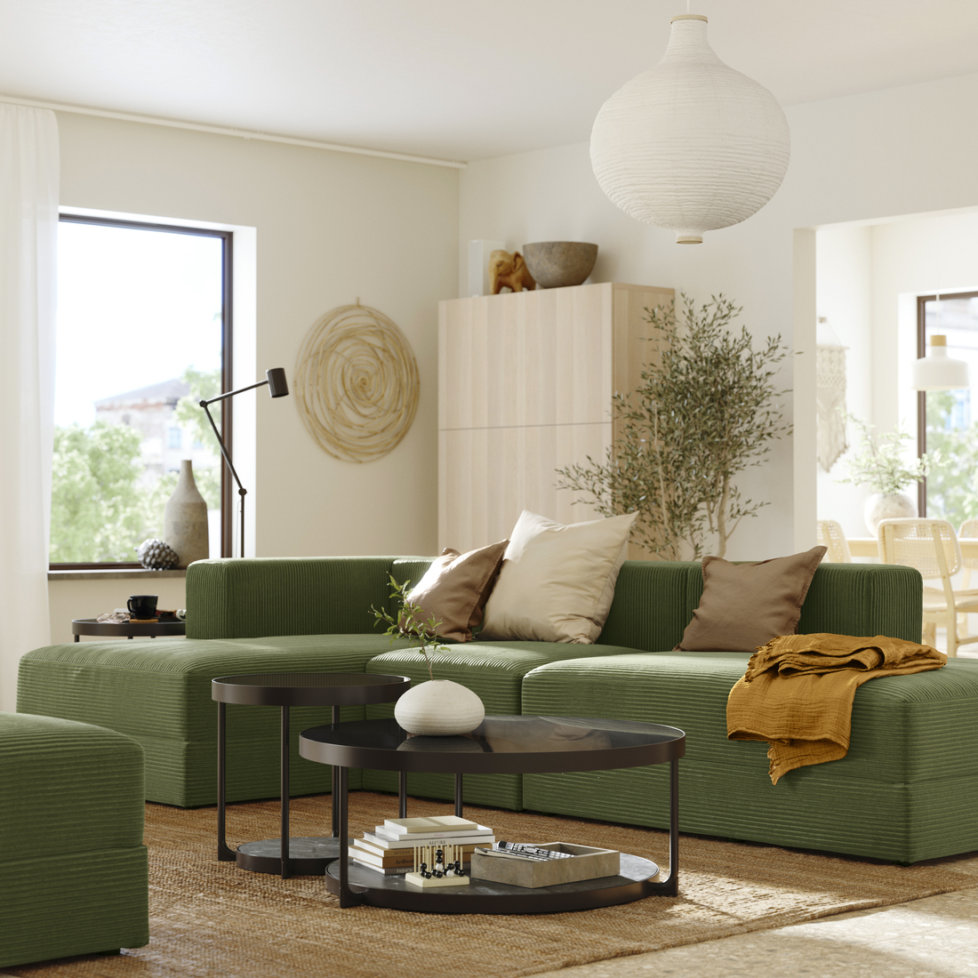 JÄTTEBO, sofá modular de 3.5 plazas con chaiselongue. 2 de 7 abrir diálogo