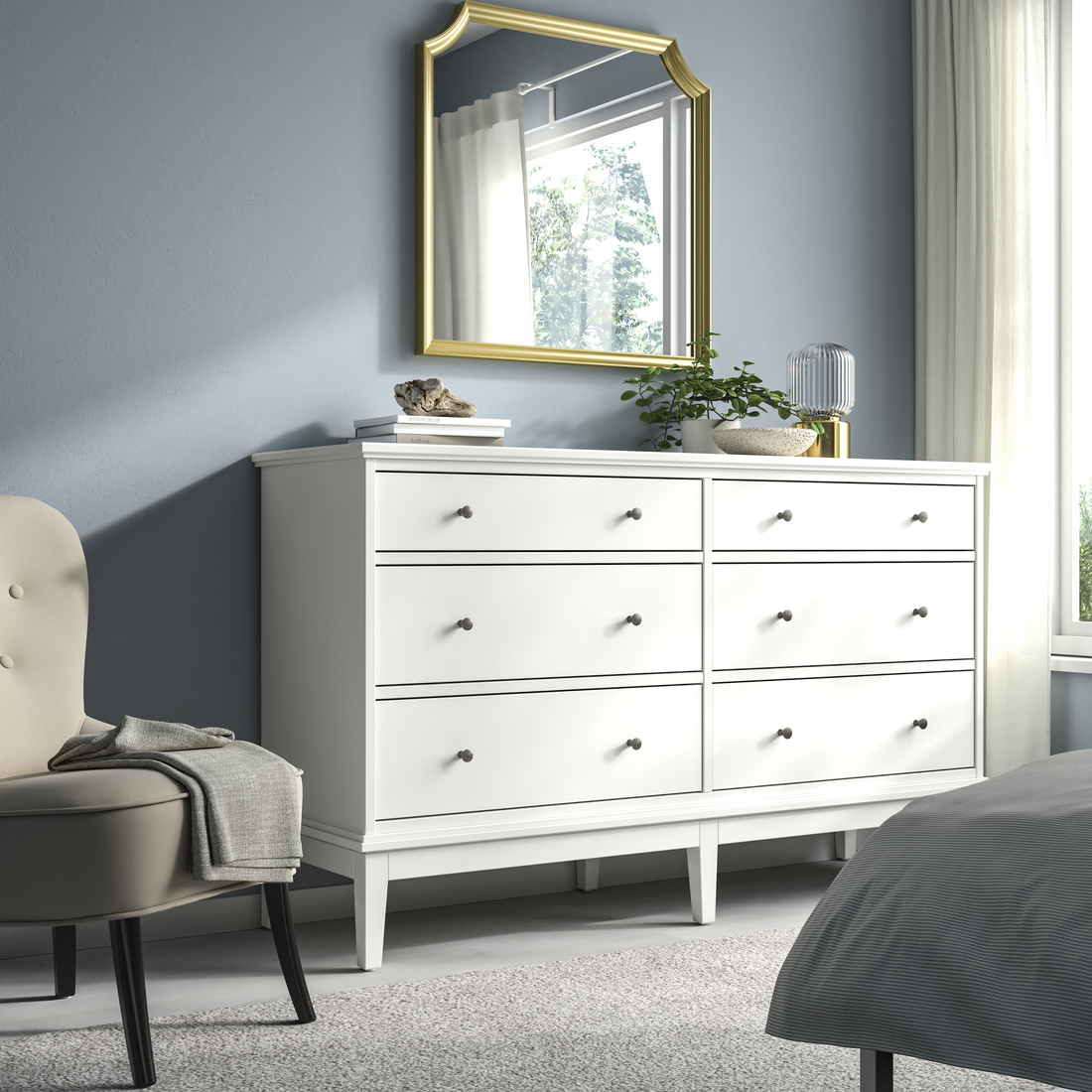 IDANÄS, 6-drawer dresser. 2 of 3 open dialog