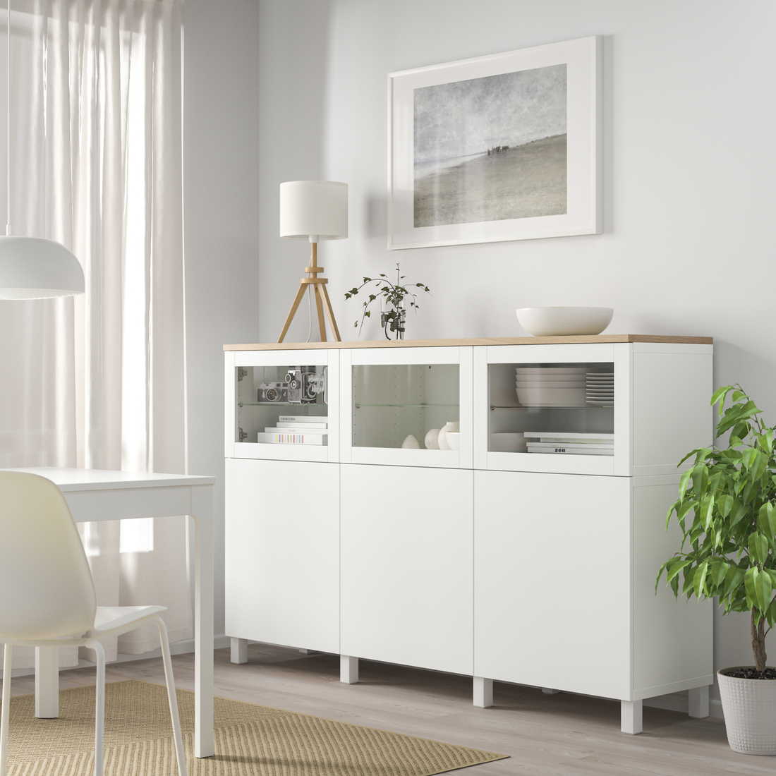 BESTÅ, display cabinet with doors. 2 of 7 open dialog