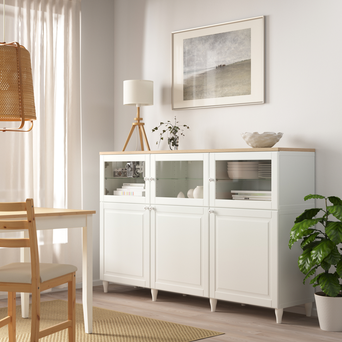 BESTÅ, dispay cabinet whit doors. 2 of 6 open dialog