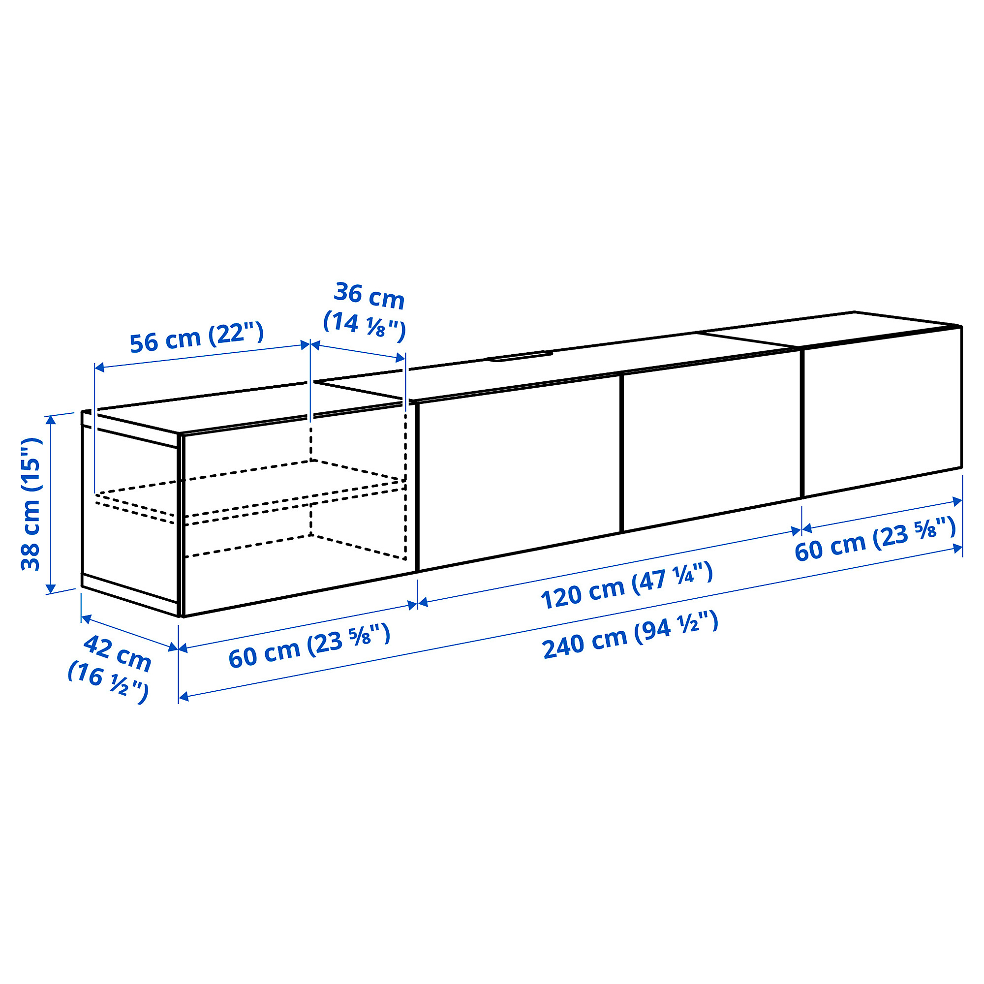 BESTÅ, mueble TV con puertas. 7 de 7 abrir diálogo
