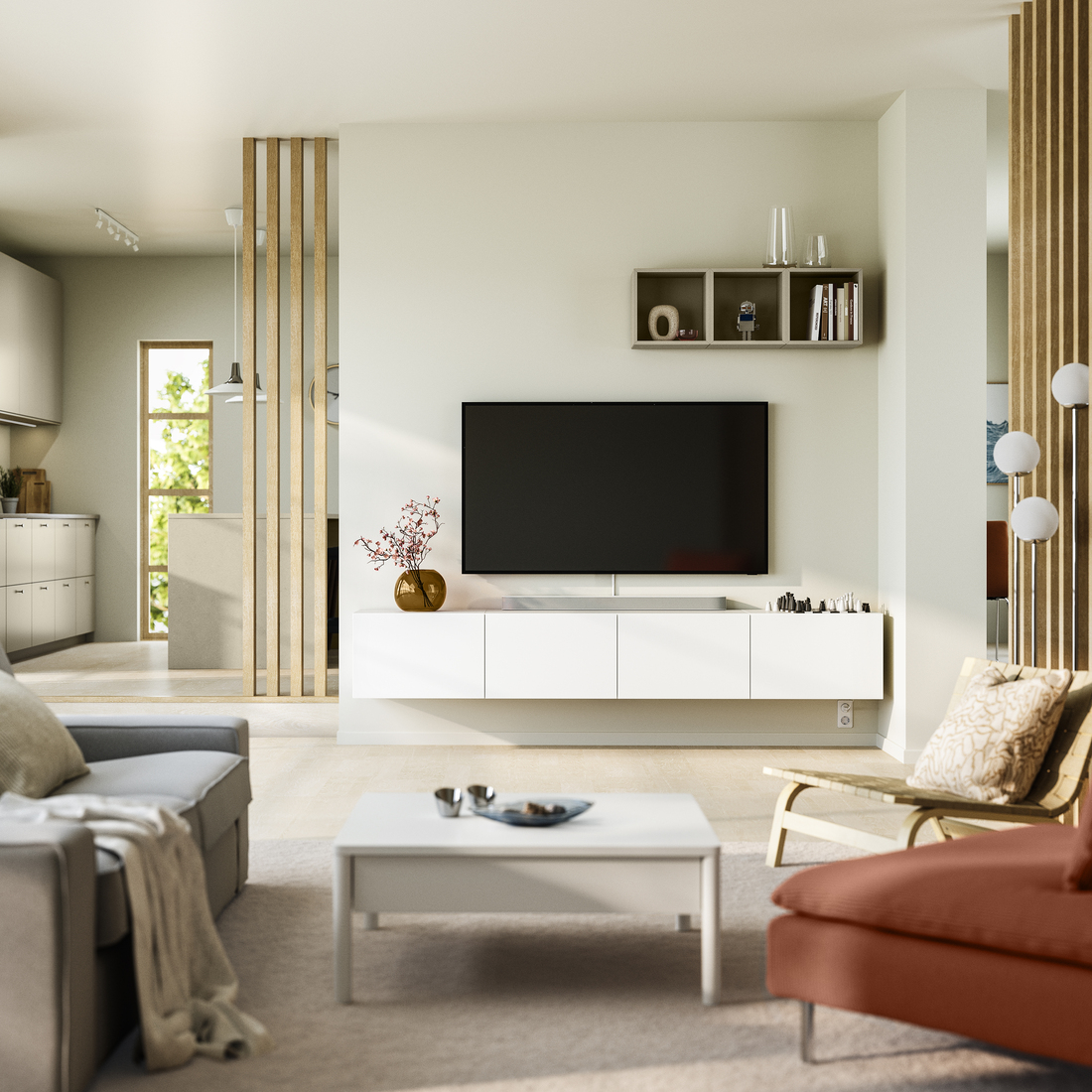 BESTÅ, TV unit with doors. 2 of 6 open dialog