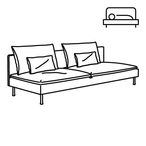 SÖDERHAMN estructura sofá cama de 3 plazas 