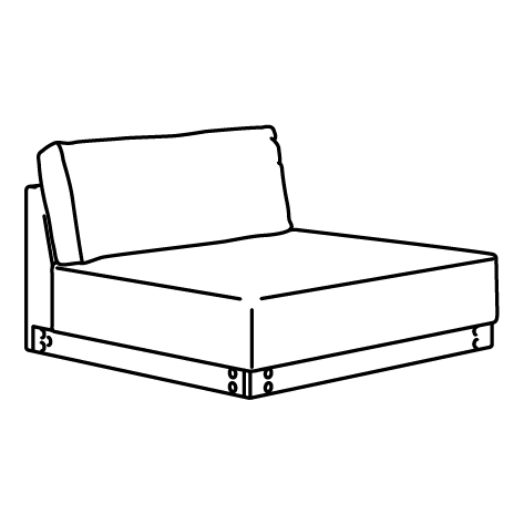 UPPÅKRA 1.5 seat module frame 