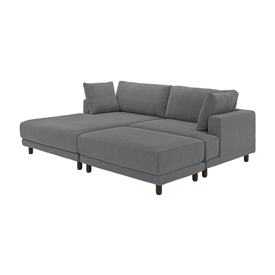 Select colour variation: with chaise, left with footstool/Johanneshov dark gray