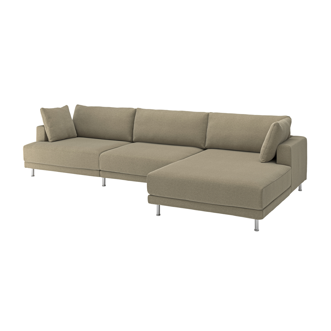 Select colour variation: with chaise, right/Johanneshov brown-beige