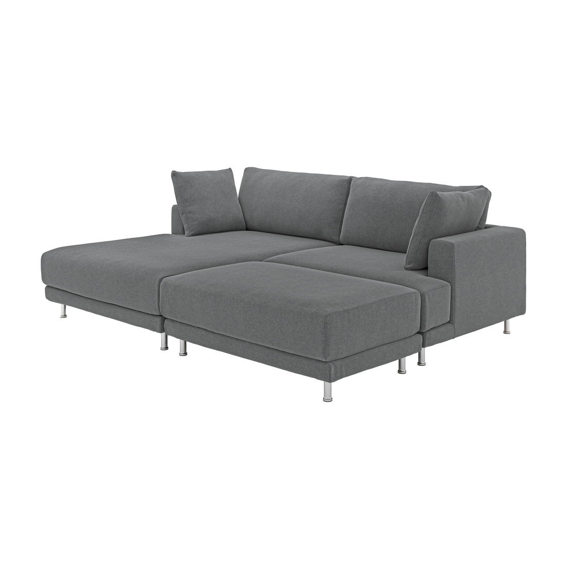Select colour variation: with chaise, left with footstool/Johanneshov dark gray