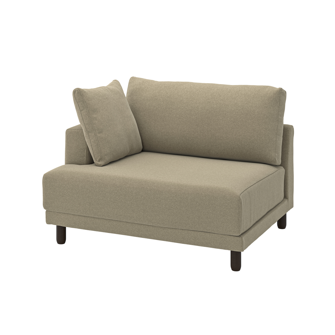 Select colour variation: with armrest left/Johanneshov brown-beige
