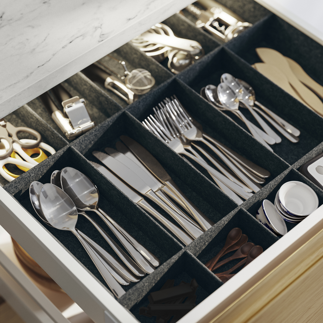 UPPDATERA, adjustable organizer for drawer. 3 of 3 open dialog