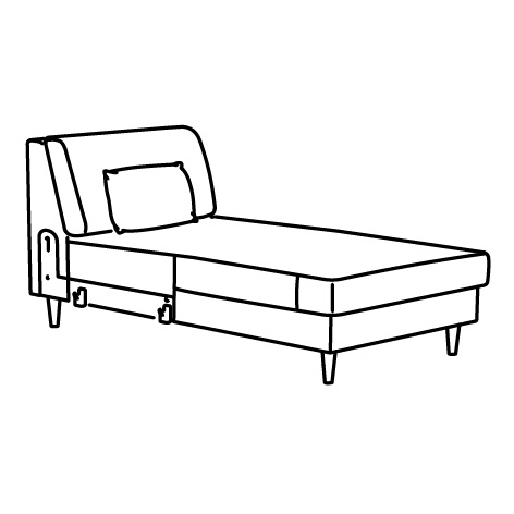 SLATORP módulo de chaiselongue 