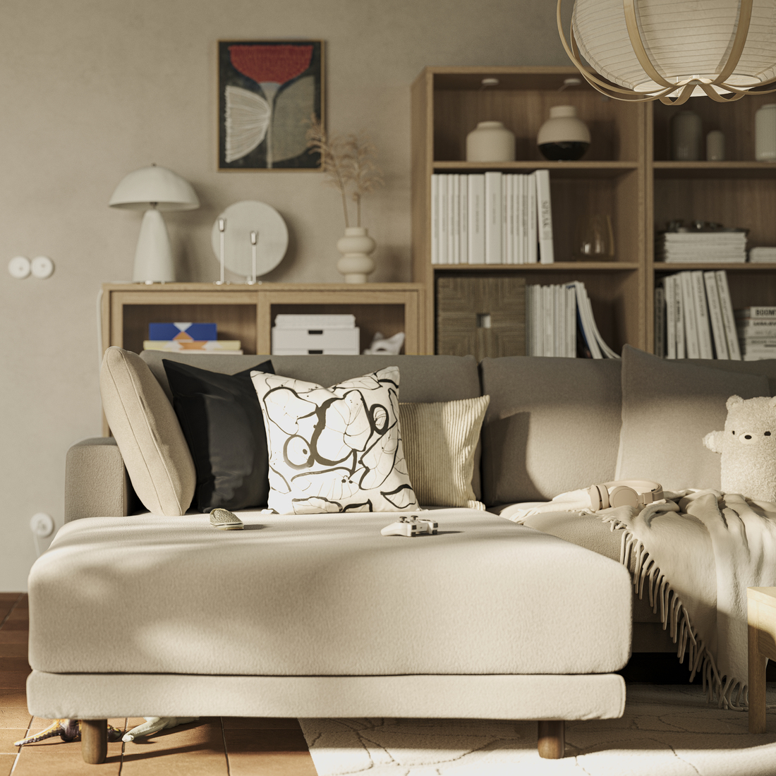UPPÅKRA, 3 seat sofa with right chaise longue. 4 of 9 open dialog
