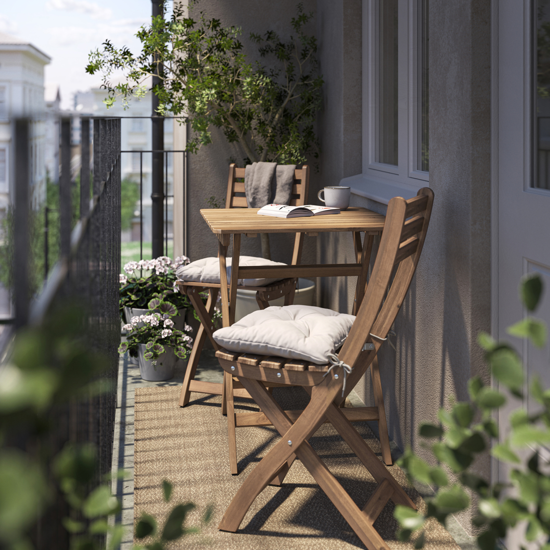 ASKHOLMEN, outdoor foldable chair. 2 of 4 open dialog