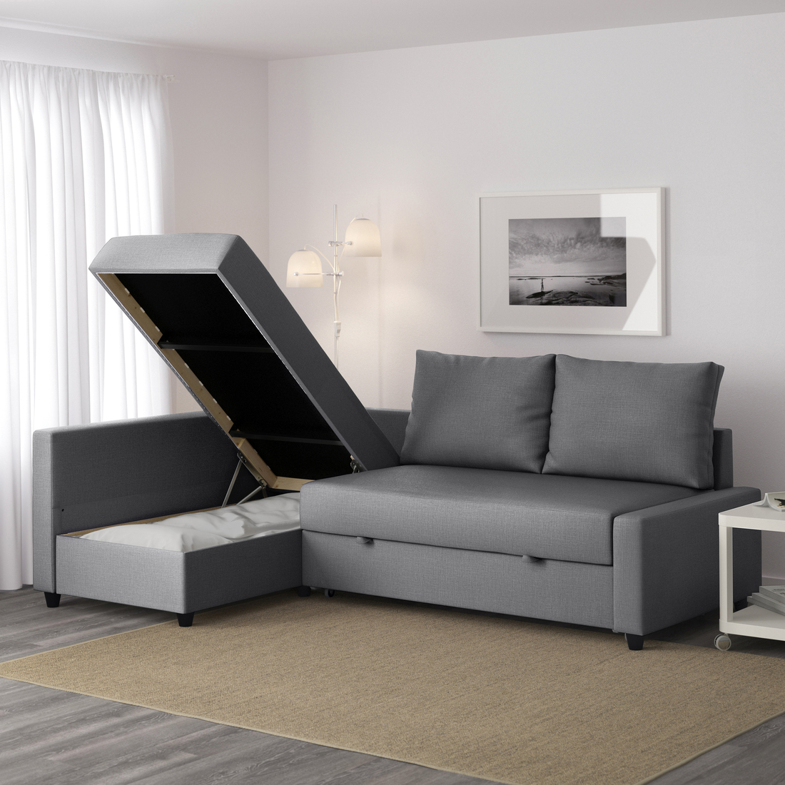 FRIHETEN, sofá cama 3 plazas con chaiselongue. 4 de 12 abrir diálogo