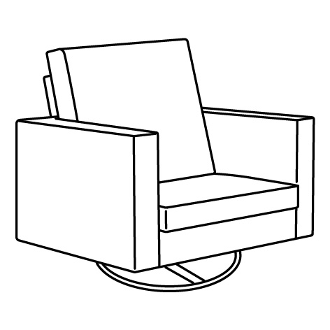 SALTSJÖBADEN frame, rocking/swivel armchair 