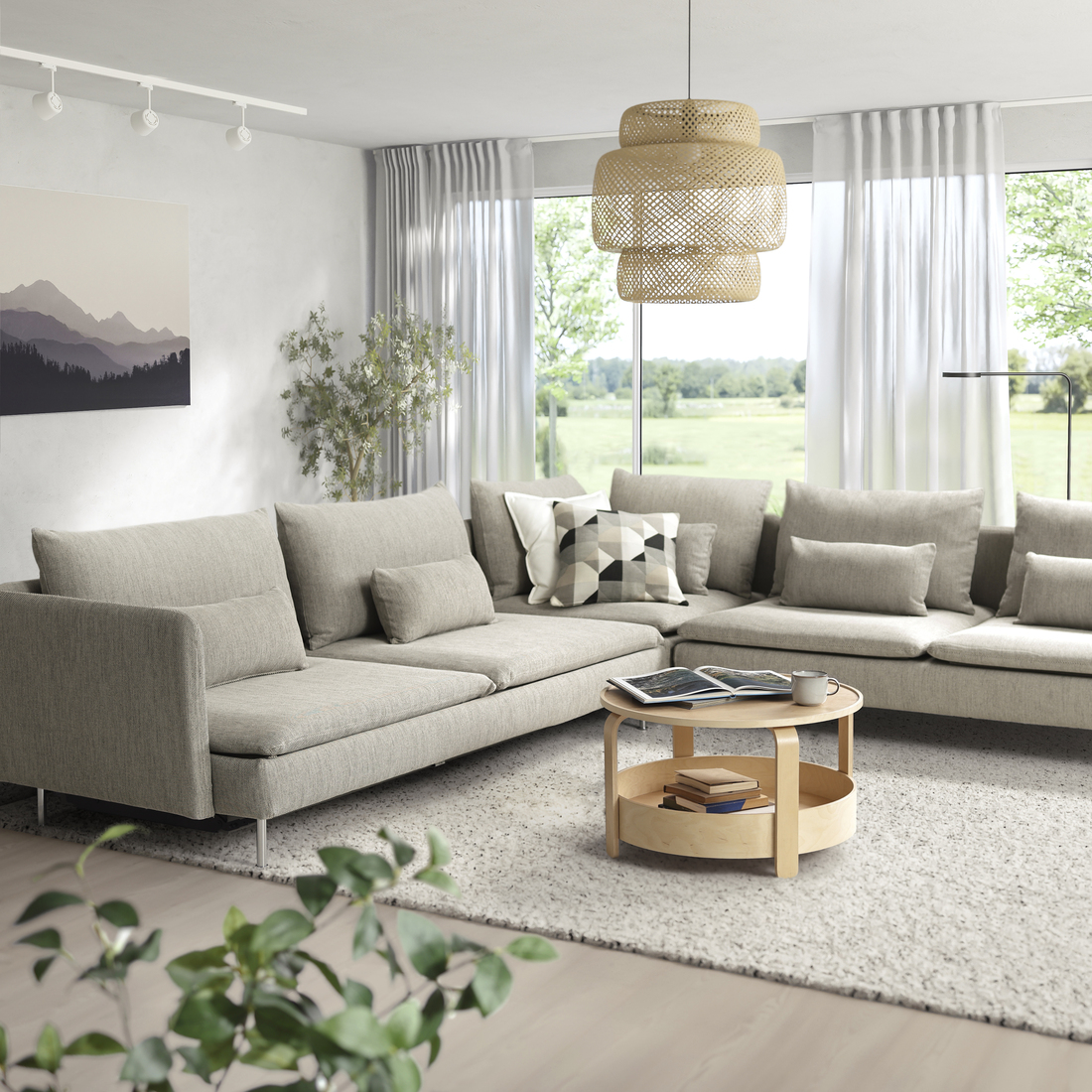 SÖDERHAMN, 6 seat corner sofa bed. 5 of 10 open dialog