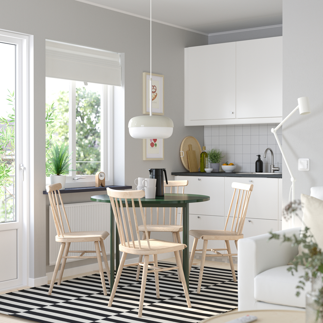 IKEA PS 2026 / HÖGVED, round table and 4 chairs. 2 of 6 open dialog