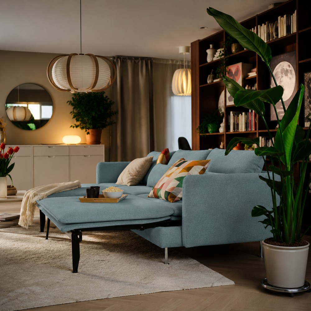 SÖDERHAMN, 4 seat sofa bed with chaise longue. 3 of 6 open dialog