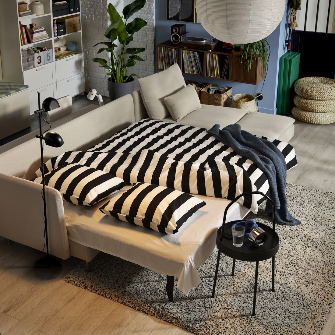 SÖDERHAMN, 4 seat sofa bed with chaise longue. 3 of 8 open dialog