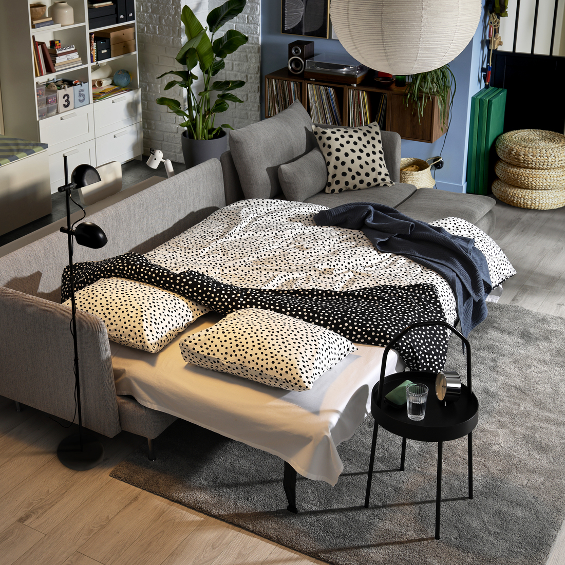 SÖDERHAMN, 4 seat sofa bed with chaise longue. 3 of 8 open dialog