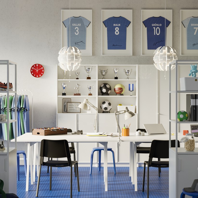 BILLY / HÖGBO, bookcase with glass doors. 2 of 4 open dialog