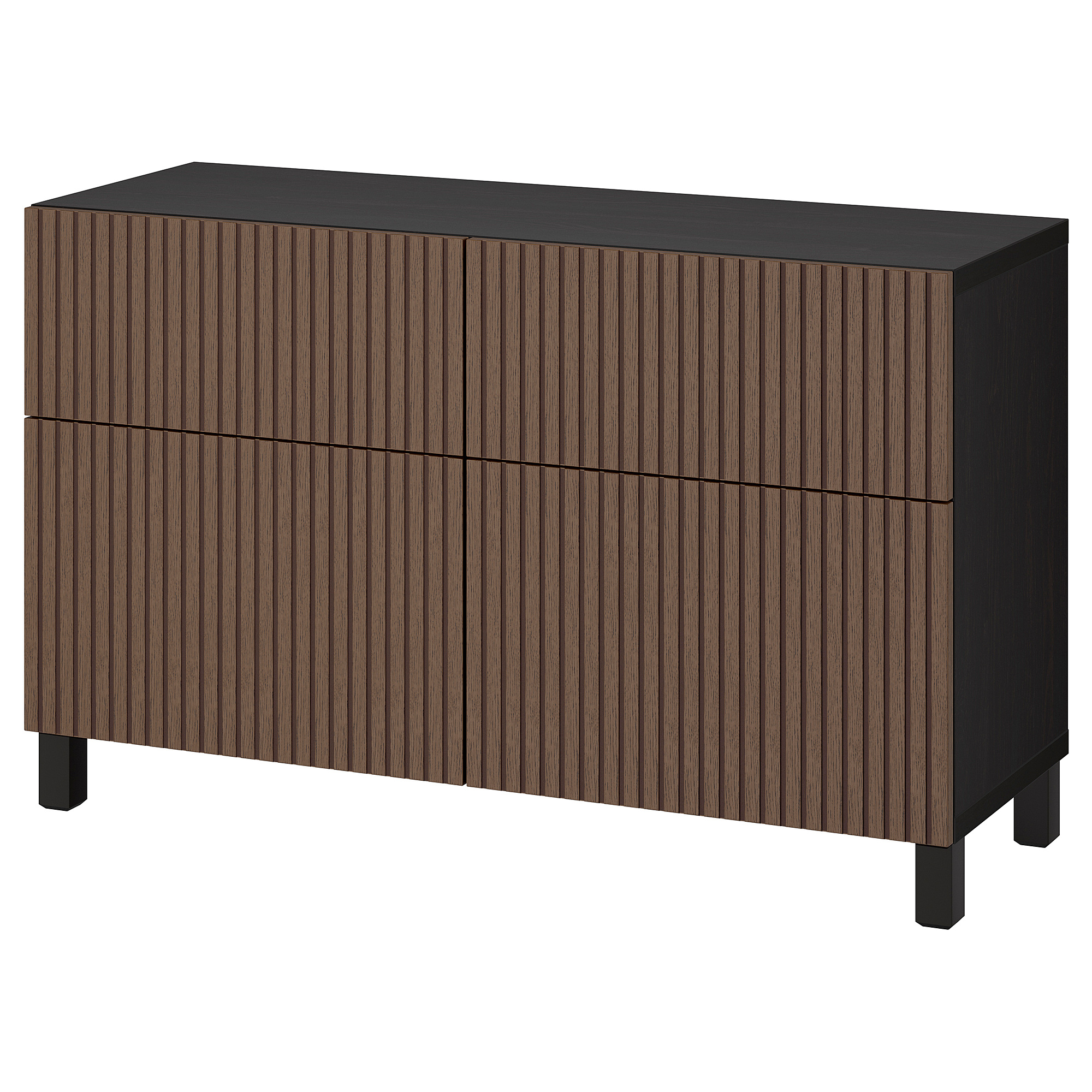 Select colour variation: Black-brown / BJÖRKÖVIKEN brown stained oak veneer