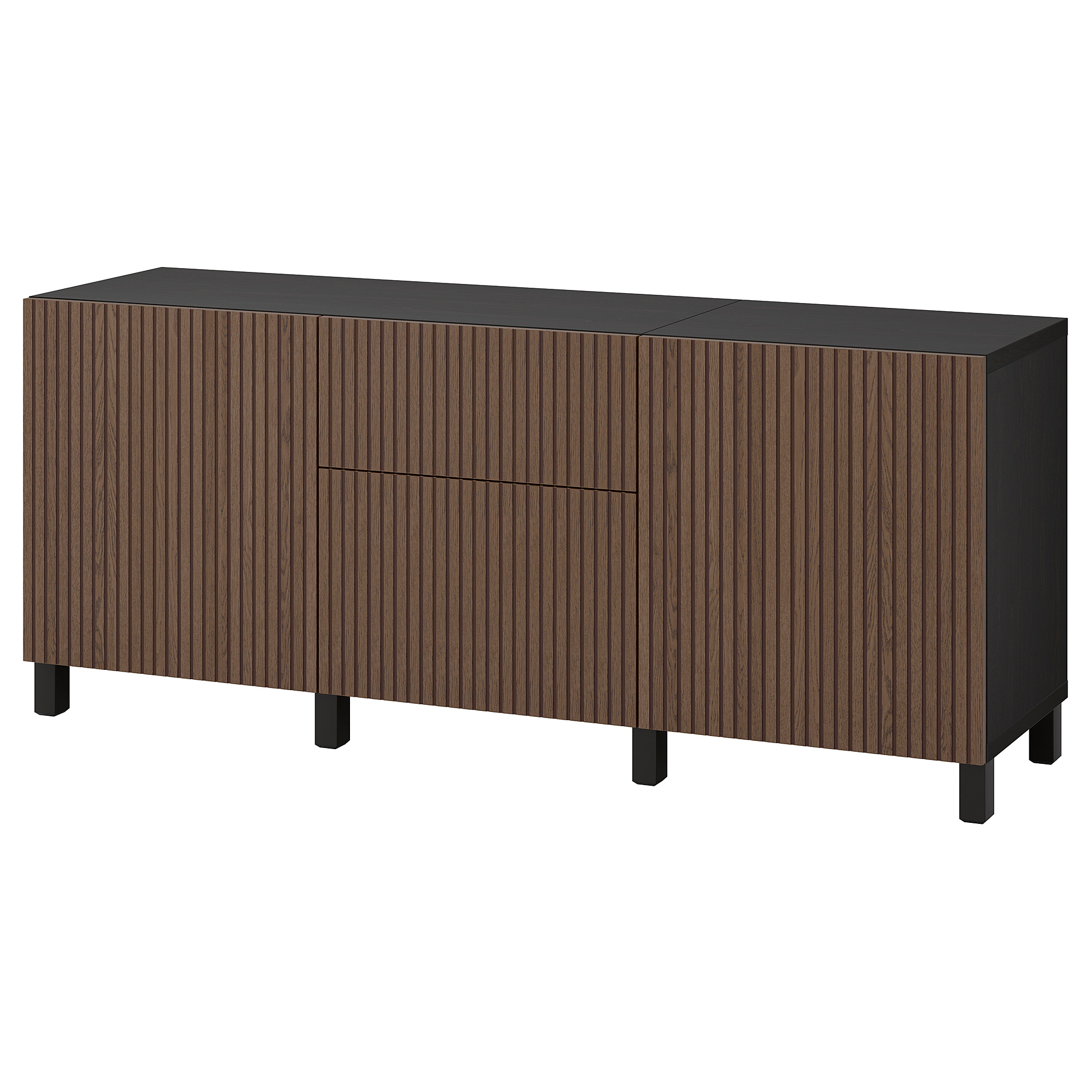 Select colour variation: Black-brown / BJÖRKÖVIKEN brown stained oak veneer