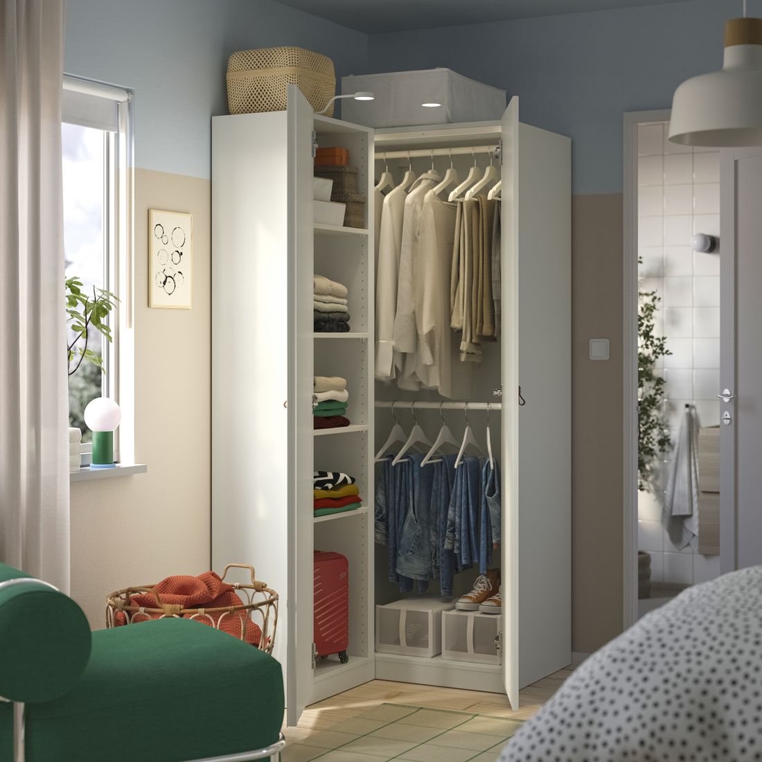 PAX / FORSAND, corner wardrobe. 2 of 3 open dialog