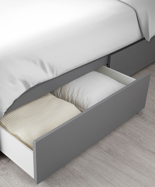 Cama MALM con cajones y edredón ÄNGSLILJA