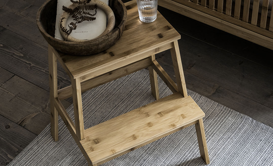 Step stool, bamboo