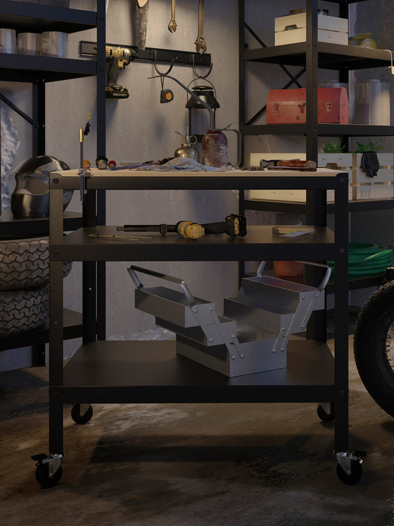 Utility cart and shelving
