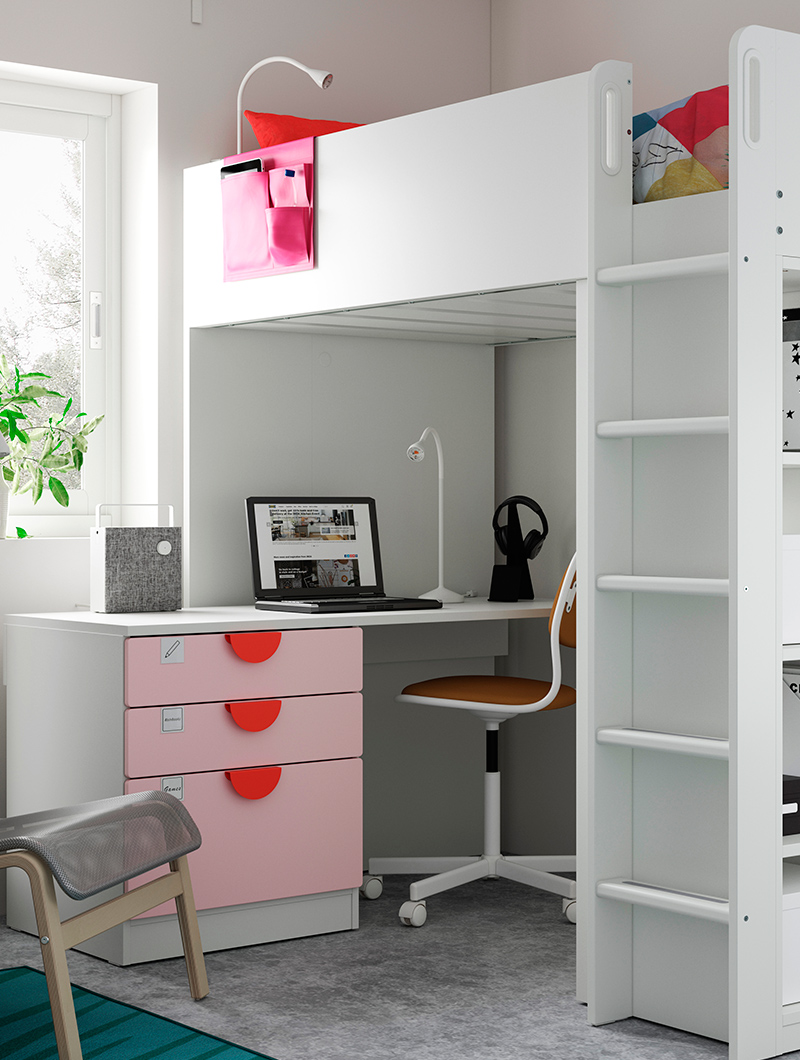 Desk and drawers