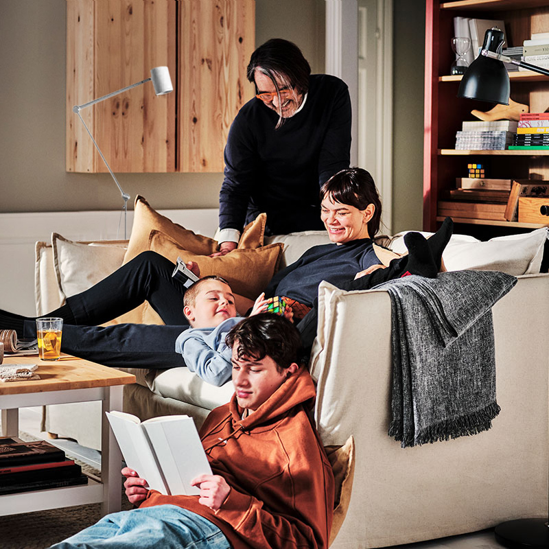 A living room enjoying with friends