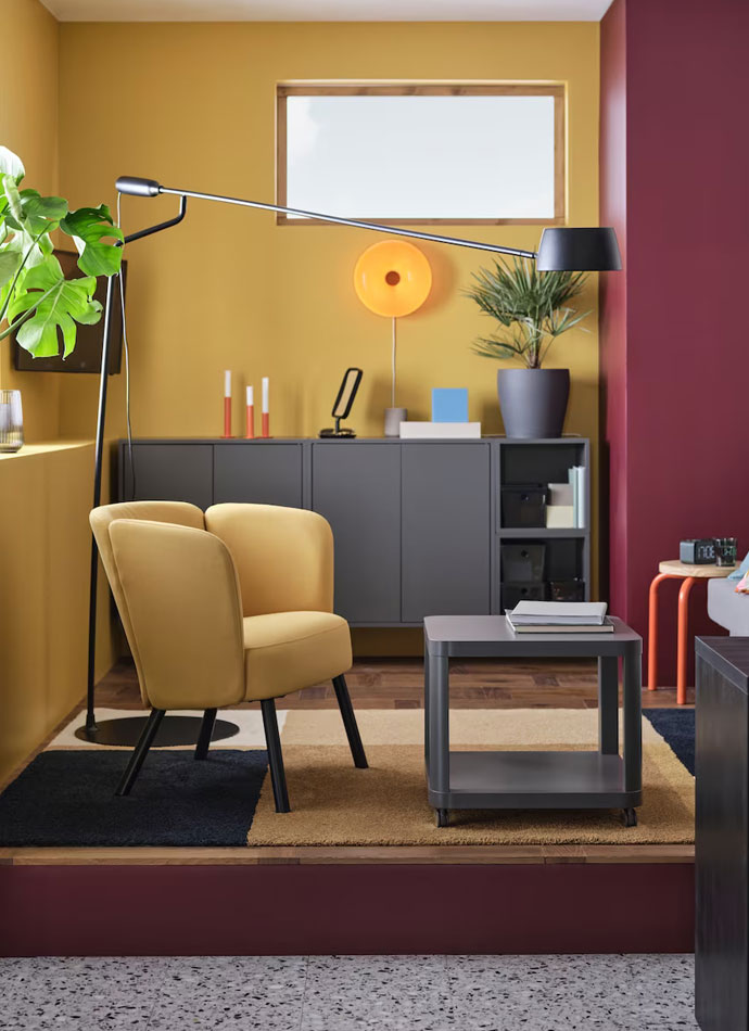 Living room with furniture