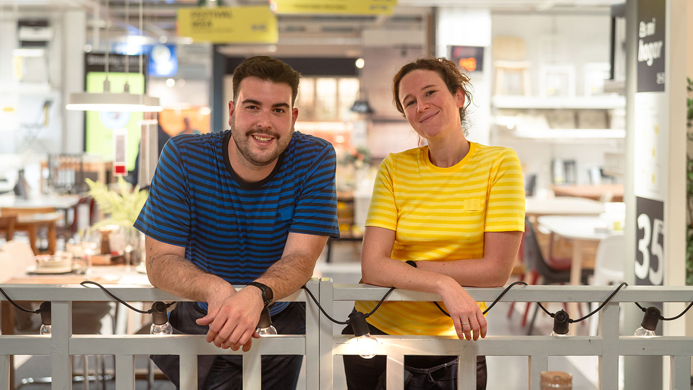 Two happy IKEA employees