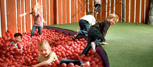 Kids having fun in the IKEA play area – a safe and joyful space for little ones to explore.