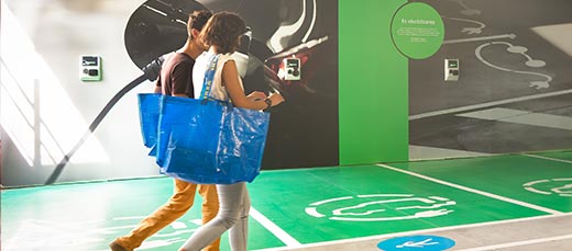 Charging your electric car while shopping at IKEA – smart, simple, and sustainable.